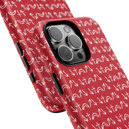 Gospel Symbols iPhone Case - Red - New iPhone 17 Cases Available!!!