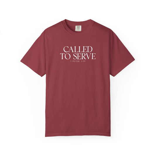 Called to Serve T-Shirt - White Text - Adult