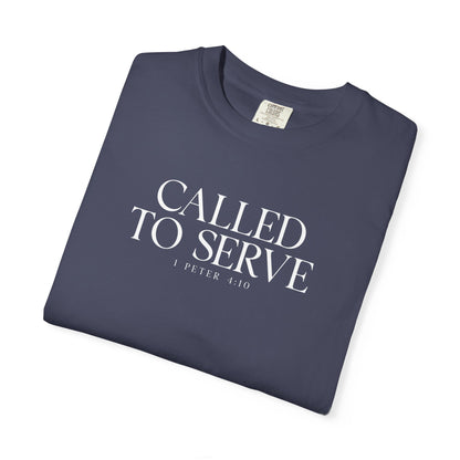 Called to Serve T-Shirt - White Text - Adult