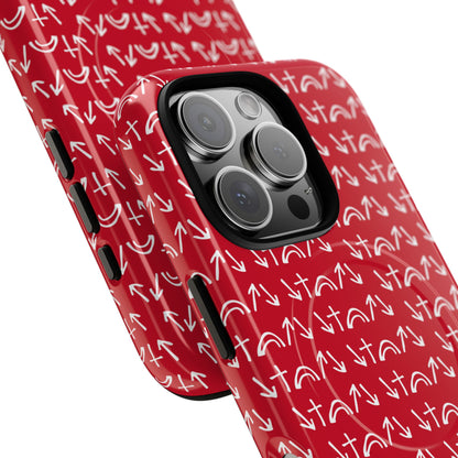 Gospel Symbols iPhone Case - Red - New iPhone 17 Cases Available!!!