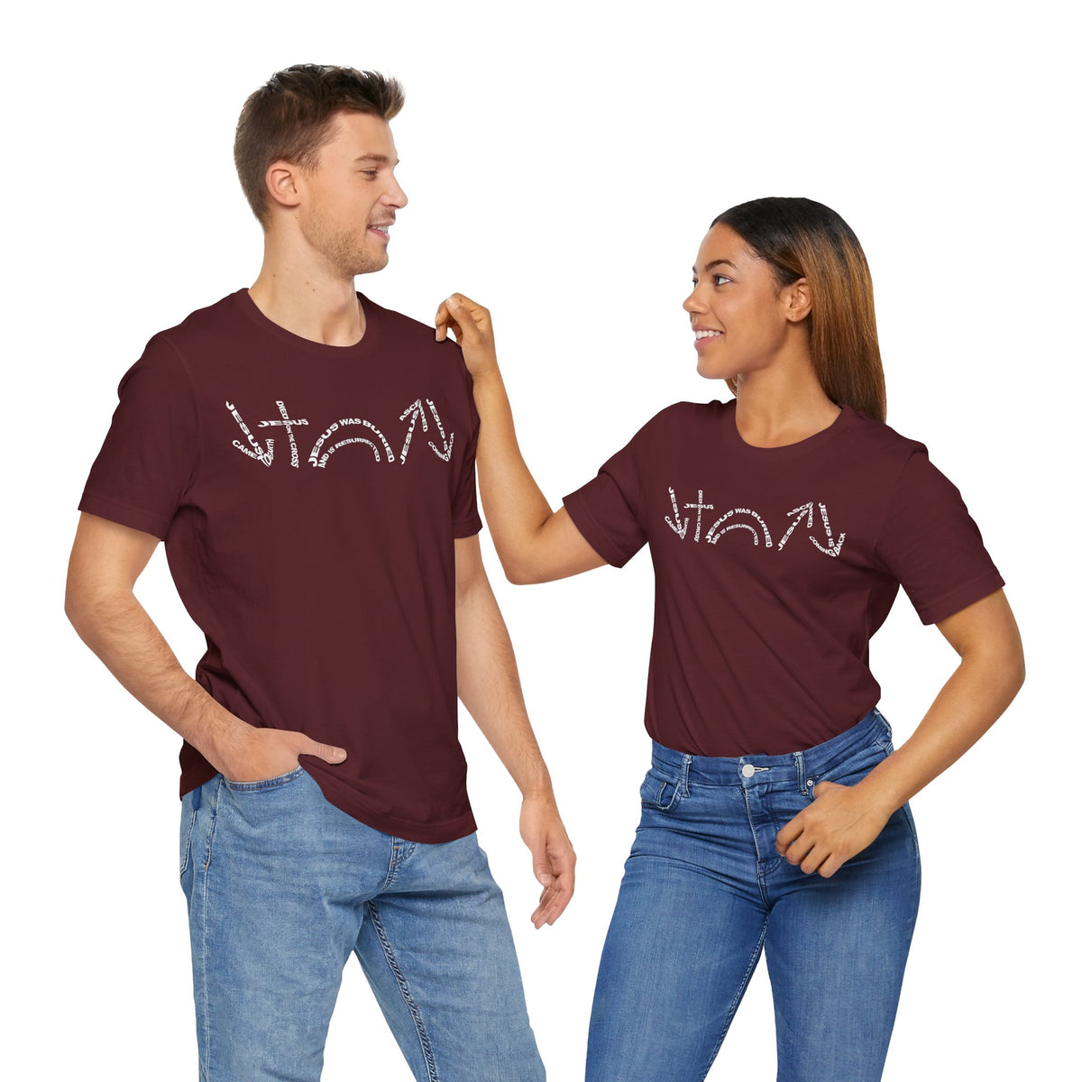 Gospel Symbols T-Shirt - White Text - Adult