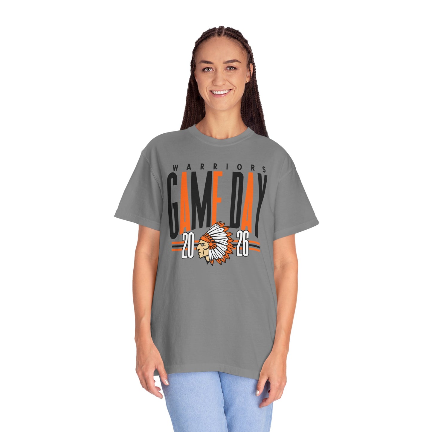 Game Day Warriors T‑Shirt — 'Game Day' Graphic with Native Headdress (Team Spirit Tee)