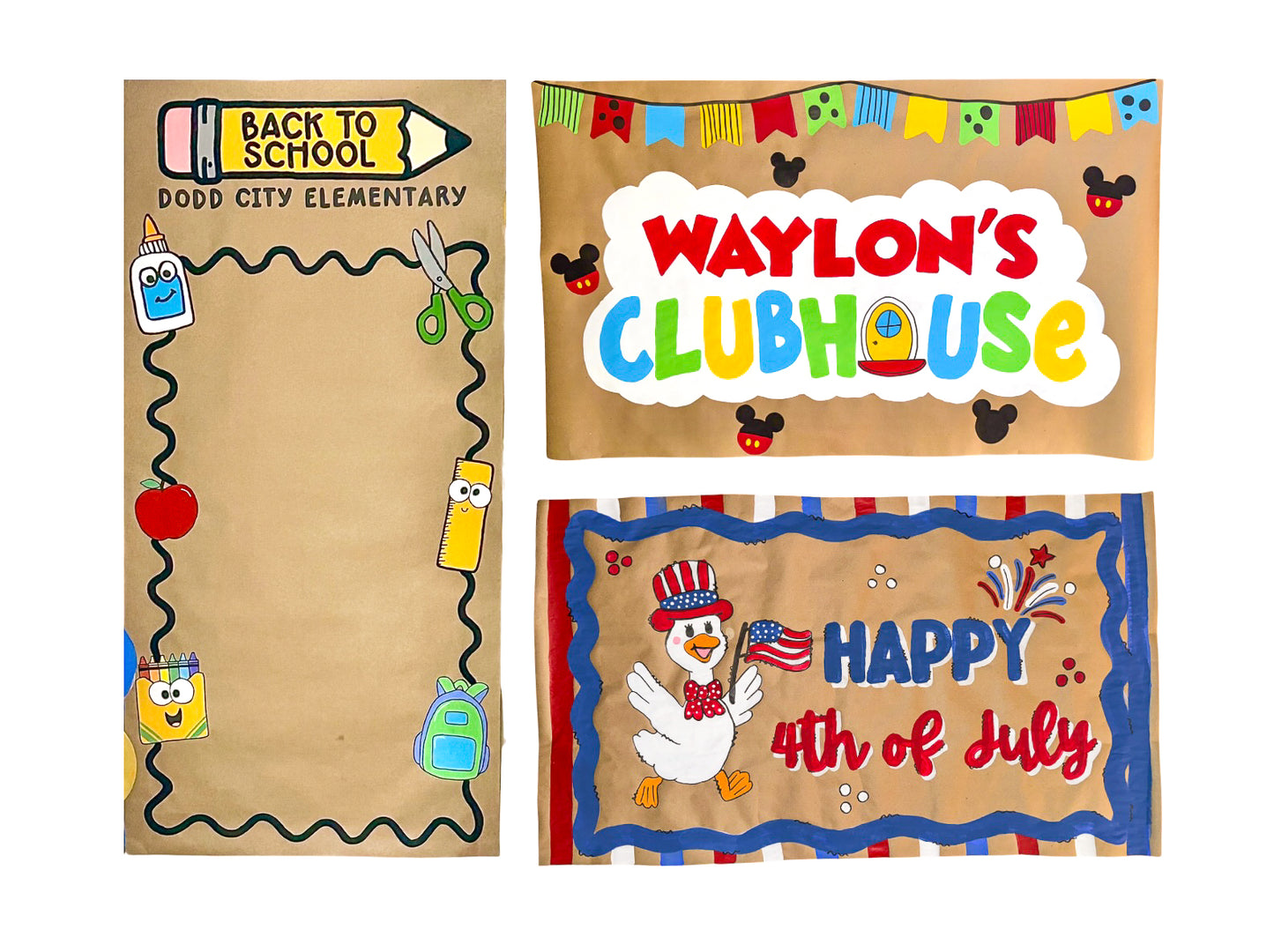 Custom Hand-Painted Banners, Gift Bags, and Jeans
